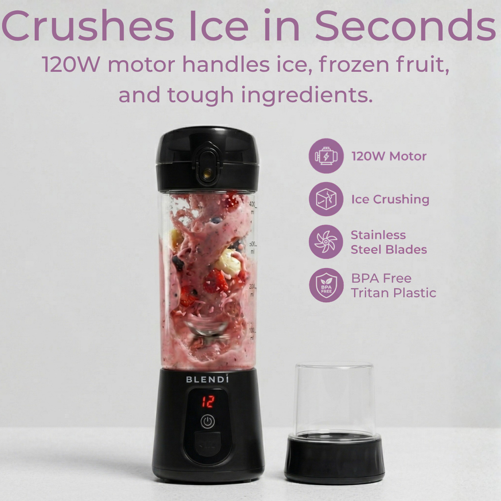 Portable Blender USB-C Rechargeable – BLENDi Pro+ 120W, 17oz, Crushes Ice, 10 Colors