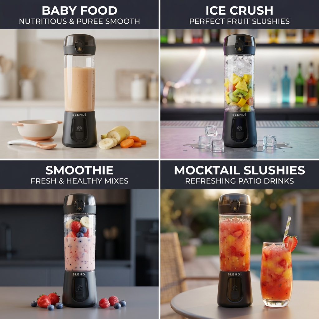 Portable Blender USB-C Rechargeable – BLENDi Pro+ 120W, 17oz, Crushes Ice, 10 Colors
