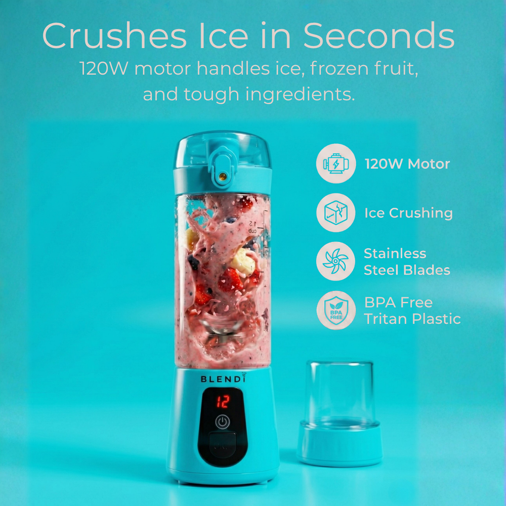 Portable Blender USB-C Rechargeable – BLENDi Pro+ 120W, 17oz, Crushes Ice, 10 Colors