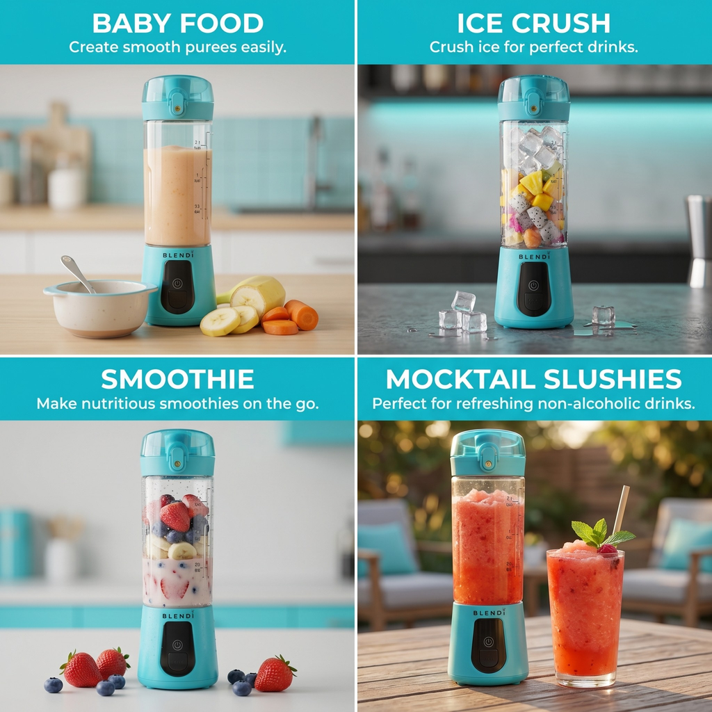 Portable Blender USB-C Rechargeable – BLENDi Pro+ 120W, 17oz, Crushes Ice, 10 Colors