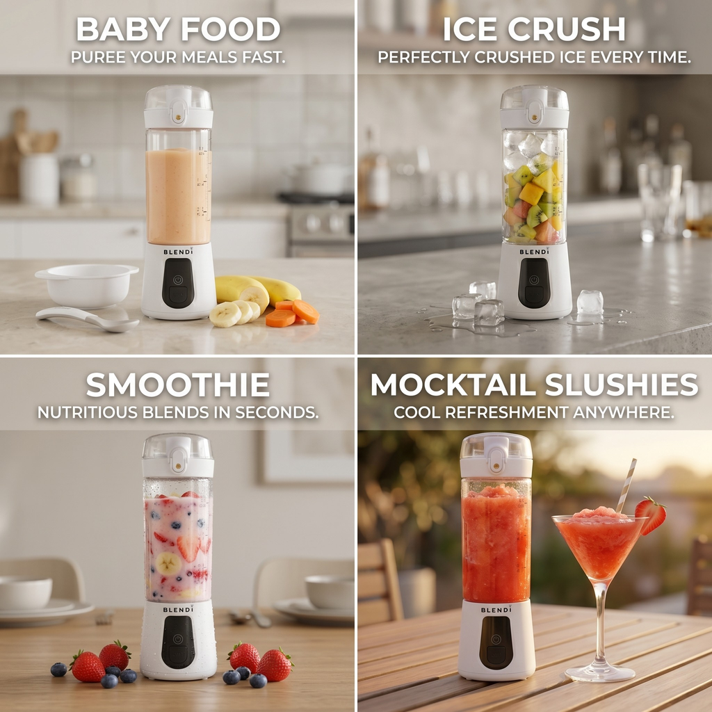 Portable Blender USB-C Rechargeable – BLENDi Pro+ 120W, 17oz, Crushes Ice, 10 Colors