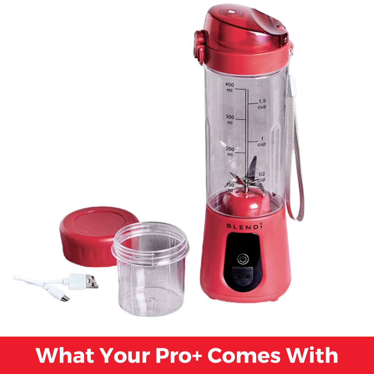 BLENDi USA Pro+ 120W Portable Blender – Retro & Modern Design Edition