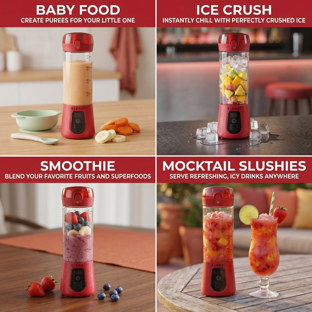 Portable Blender USB-C Rechargeable – BLENDi Pro+ 120W, 17oz, Crushes Ice, 10 Colors