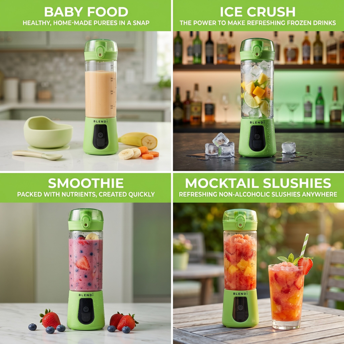 Portable Blender USB-C Rechargeable – BLENDi Pro+ 120W, 17oz, Crushes Ice, 10 Colors