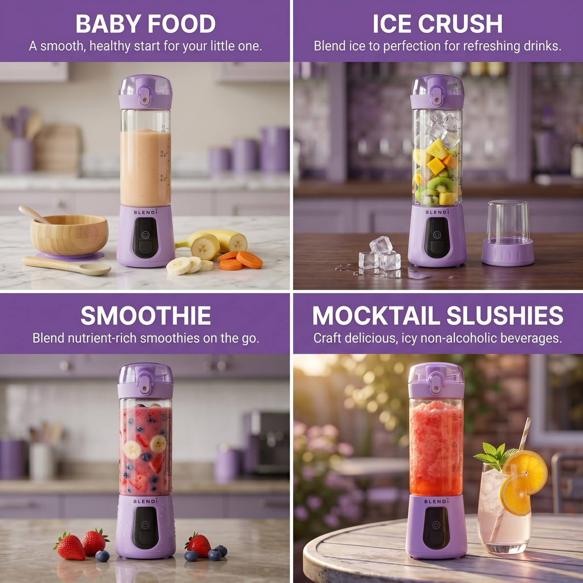 Portable Blender USB-C Rechargeable – BLENDi Pro+ 120W, 17oz, Crushes Ice, 10 Colors