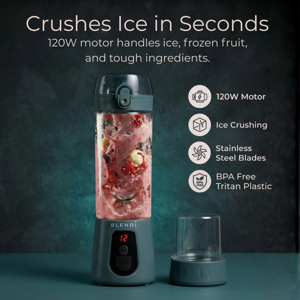 Portable Blender USB-C Rechargeable – BLENDi Pro+ 120W, 17oz, Crushes Ice, 10 Colors
