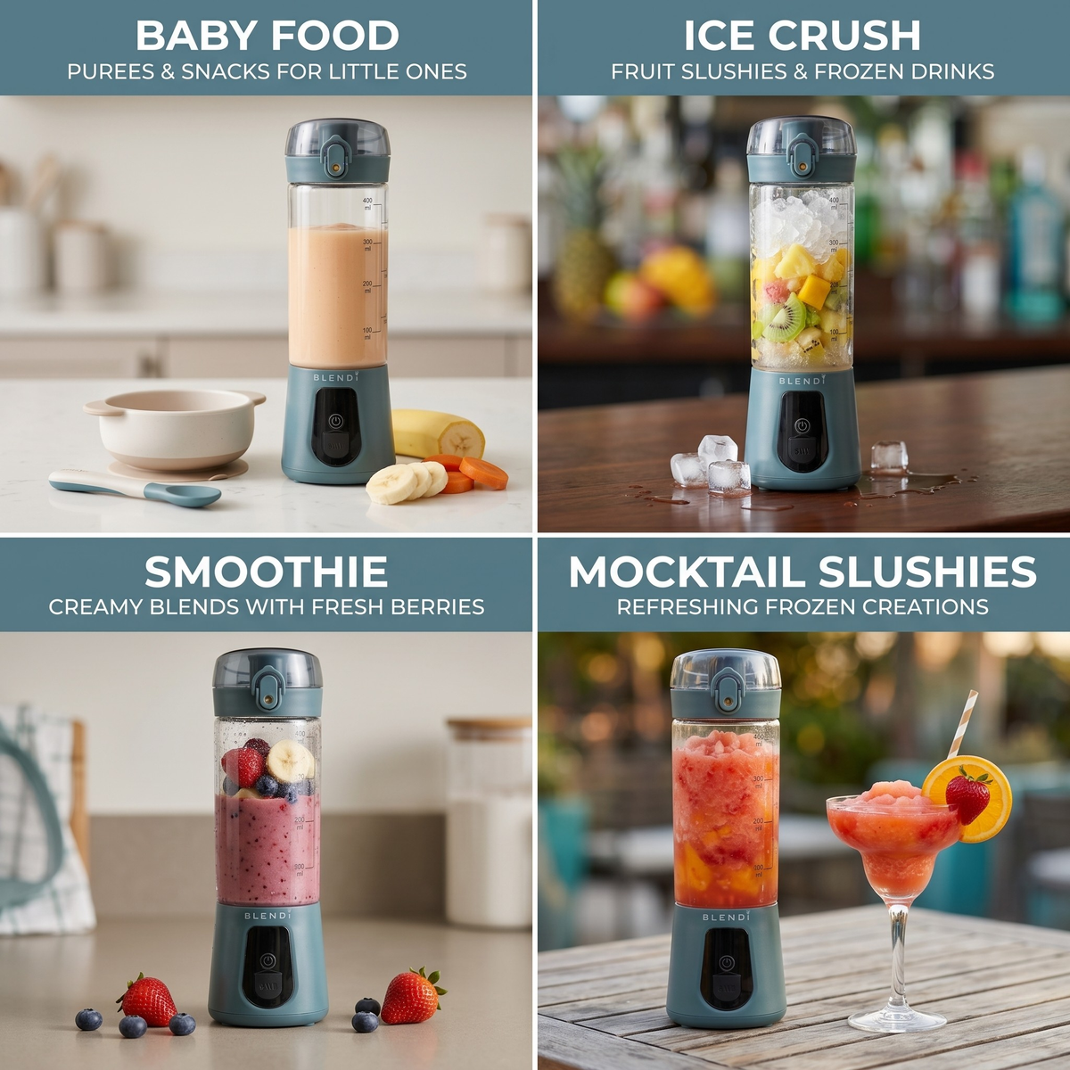 Portable Blender USB-C Rechargeable – BLENDi Pro+ 120W, 17oz, Crushes Ice, 10 Colors