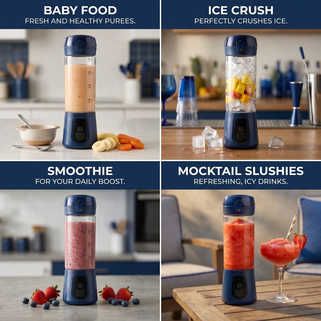 Portable Blender USB-C Rechargeable – BLENDi Pro+ 120W, 17oz, Crushes Ice, 10 Colors