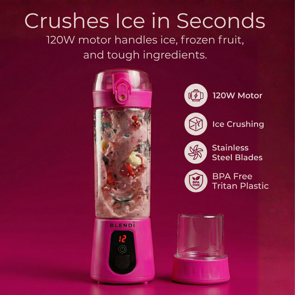 Portable Blender USB-C Rechargeable – BLENDi Pro+ 120W, 17oz, Crushes Ice, 10 Colors