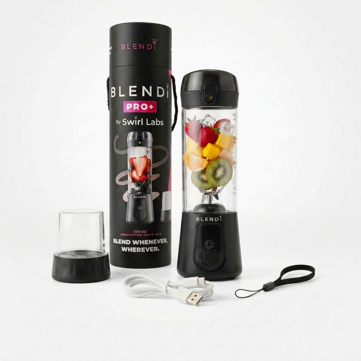 Portable Blender USB-C Rechargeable – BLENDi Pro+ 120W, 17oz, Crushes Ice, 10 Colors