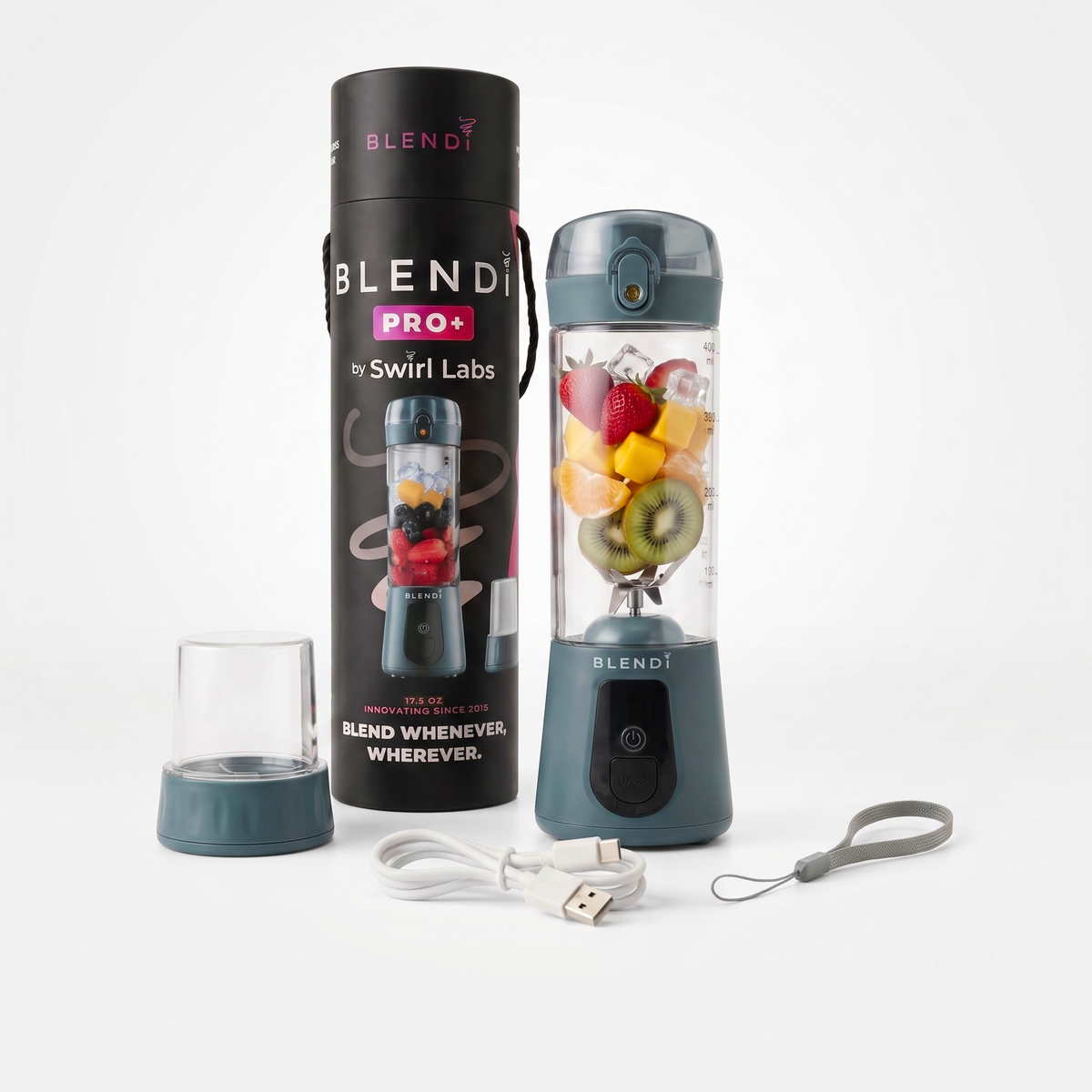 Portable Blender USB-C Rechargeable – BLENDi Pro+ 120W, 17oz, Crushes Ice, 10 Colors
