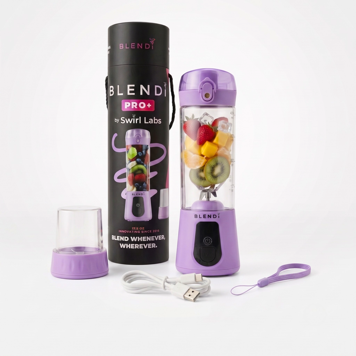 Portable Blender USB-C Rechargeable – BLENDi Pro+ 120W, 17oz, Crushes Ice, 10 Colors