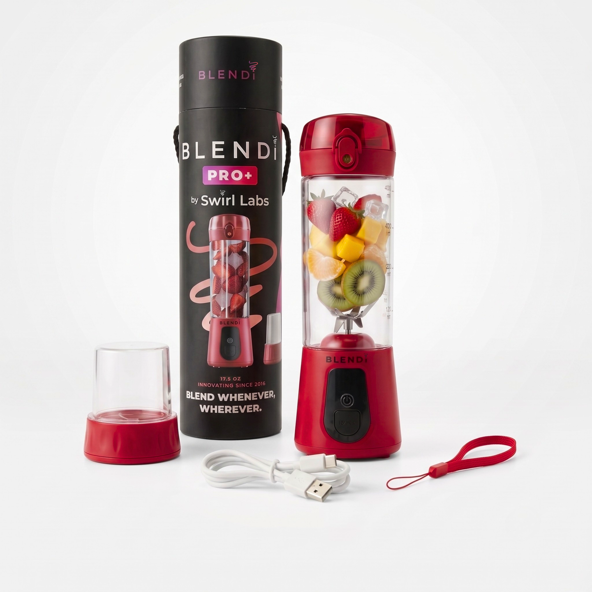 Portable Blender USB-C Rechargeable – BLENDi Pro+ 120W, 17oz, Crushes Ice, 10 Colors