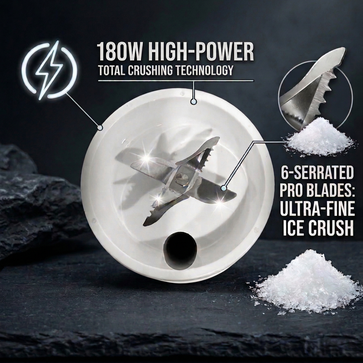 Insulated Portable Blender USB-C – BLENDi Steel 180W, 21oz, Crushes Ice, Keeps Cold 24hrs