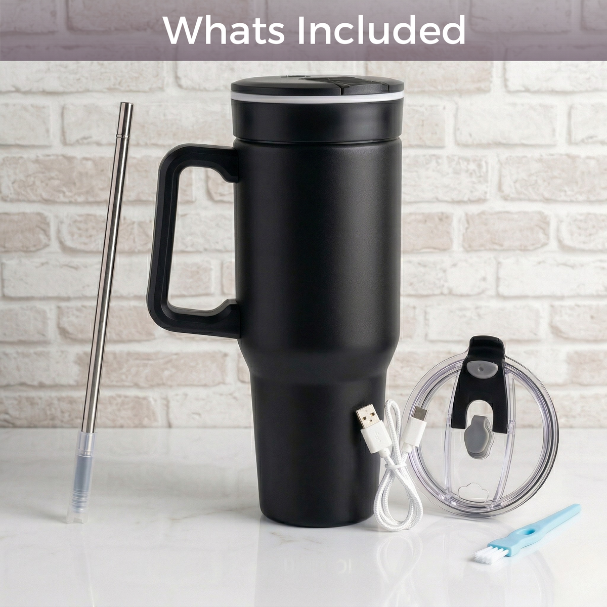 Insulated Portable Blender USB-C – BLENDi Steel 180W, 21oz, Crushes Ice, Keeps Cold 24hrs