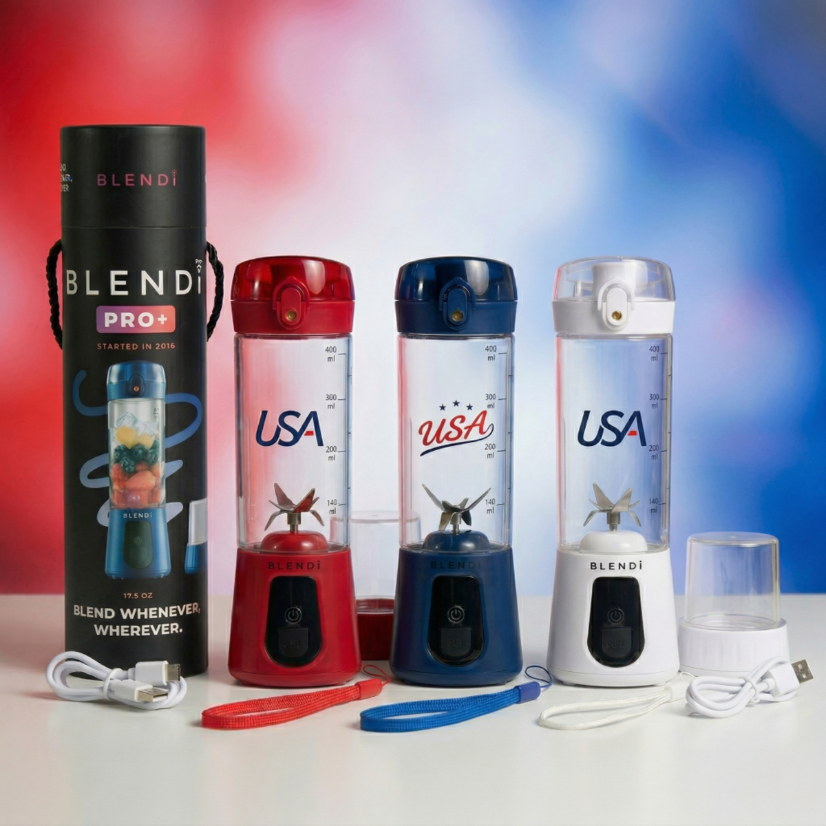 BLENDi USA Pro+ 120W Portable Blender – Retro & Modern Design Edition