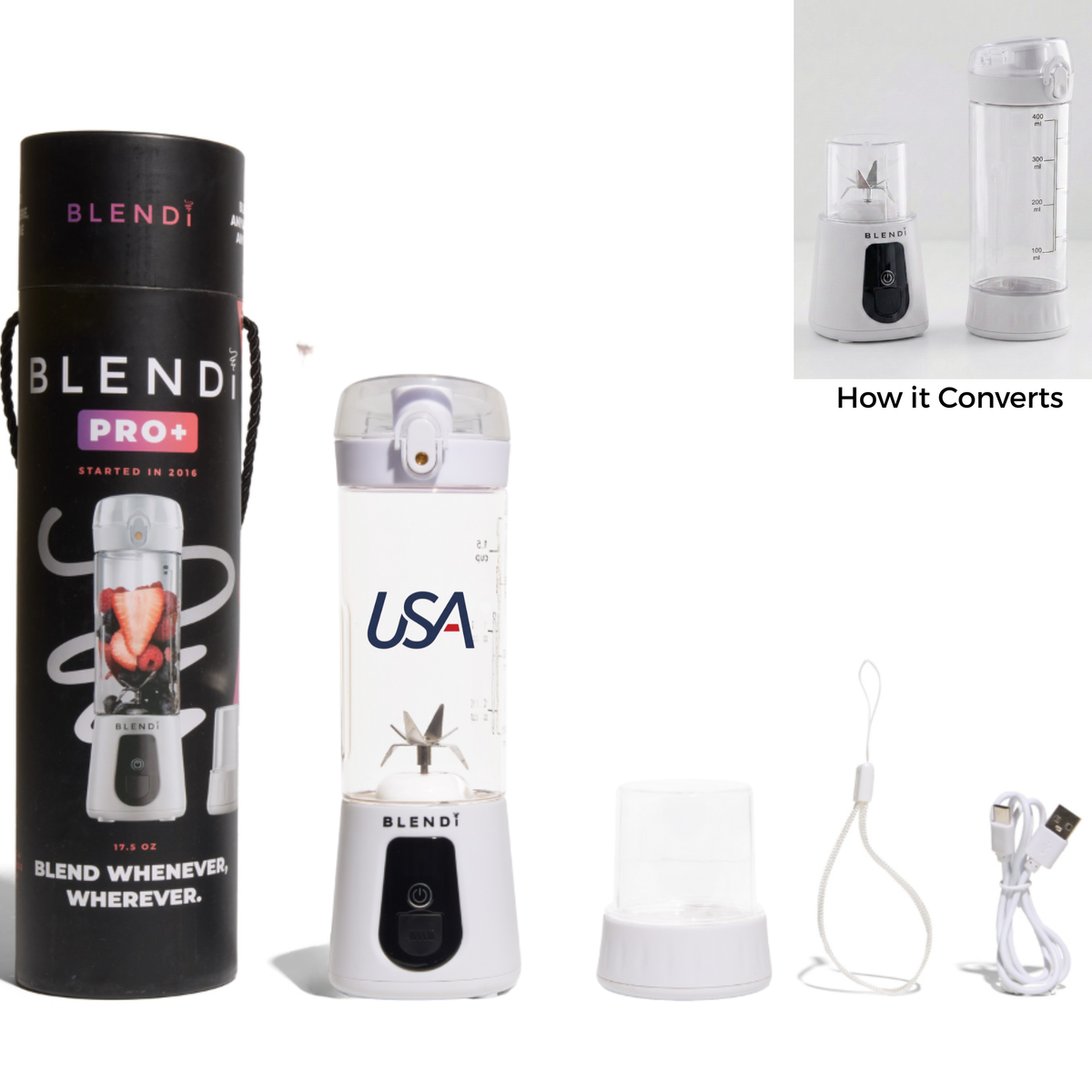 BLENDi USA Pro+ 120W Portable Blender – Retro & Modern Design Edition