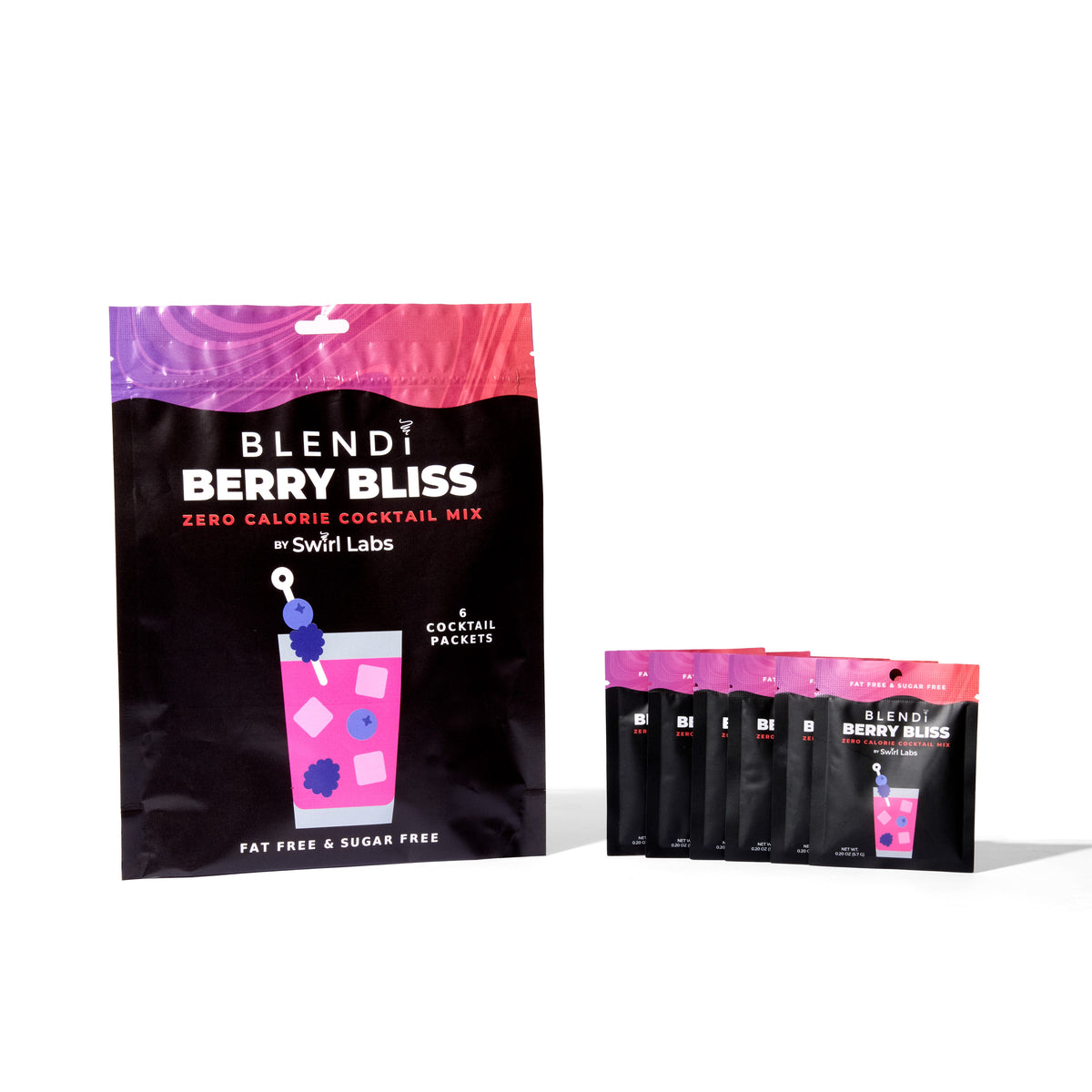 Zero-Calorie Mocktail Mixer Packets – BLENDi Skinny Mixes, Sugar-Free, 6-Count Pack